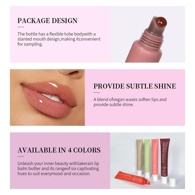 7PCS Summer Holiday Lip Glossy Butter Lip Balm, Lip Gloss