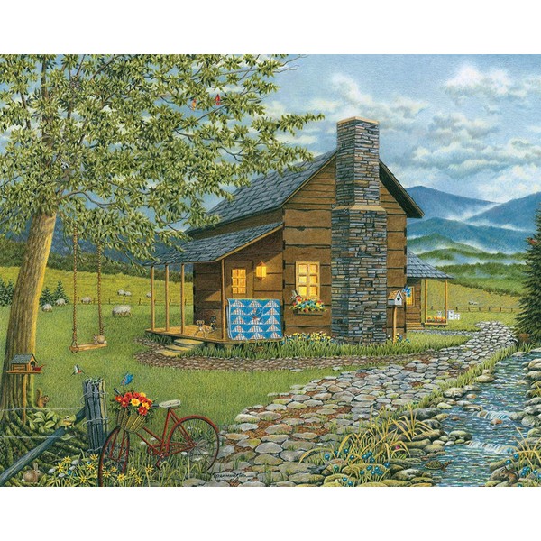 Heritage Puzzle A Smoky Mountain Summer by Teresa Pennington - 1000 Pieces - 30" x 24" Finished Size