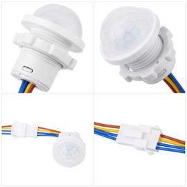 9-Pack Motion Sensor Light Switch, PIR Infrared Sensor, 30S Time Delay, Smart Detection for LED, Bulb and Other Existing Light, Ceiling & Wall Mount, Automatic Light Control, 85-265V, 40W