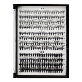 Bodermincer 240pcs 10D+20D+30D 10-12-14-16mm Mixed Professional Makeup Individual Cluster Eye Lashes(10+20+30D-10-12-14-16mm Mixed)