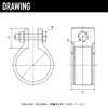 Kouei Kasei KFBS21-1205 Resin Pipe Clamp 0.9 inch (22 mm)