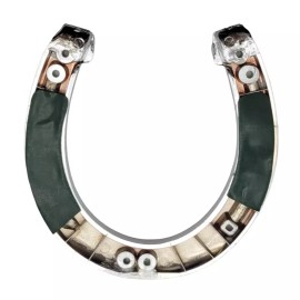 1clickautoacc 3D CHROME ABS HORSESHOE CAR TRUCK EMBLEM DECAL PAIR 5"