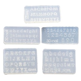 ZUDILYO 3D Silicone Letters & Numbers Nail Art Mold - Decorative Mould Making Tool