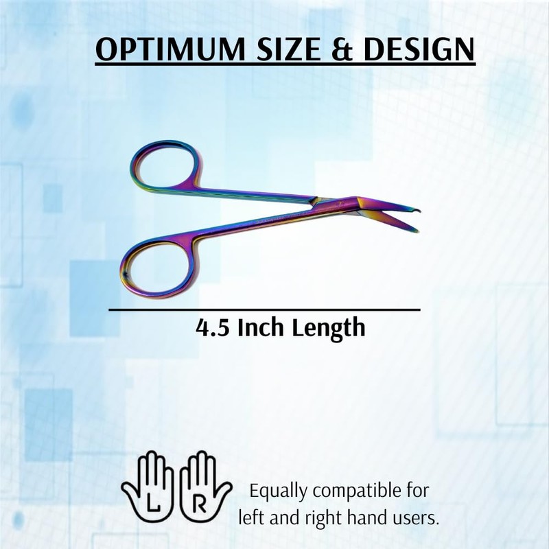 Suture Stitch Scissors with Angled Blades to Reach Tight Spaces