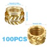 100Pcs M3 Threaded Insert, M3 Heat Set Inserts Brass Nuts