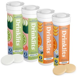 Drinklits Drinklits Lemon-Lime & Orange Electrolyte Tablets (4) Tube Bundle | Citrus Hydration Combo Pack | Delicious Natural Flavors ?C 0g Sugar ?C Daily Use | 40 Servings - 10 Tablets Per Tube