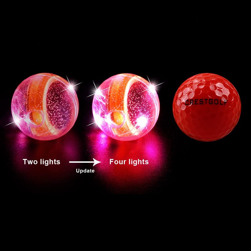 CRESTGOLF Glow Golf Balls for Night Golf Balls Very Bright