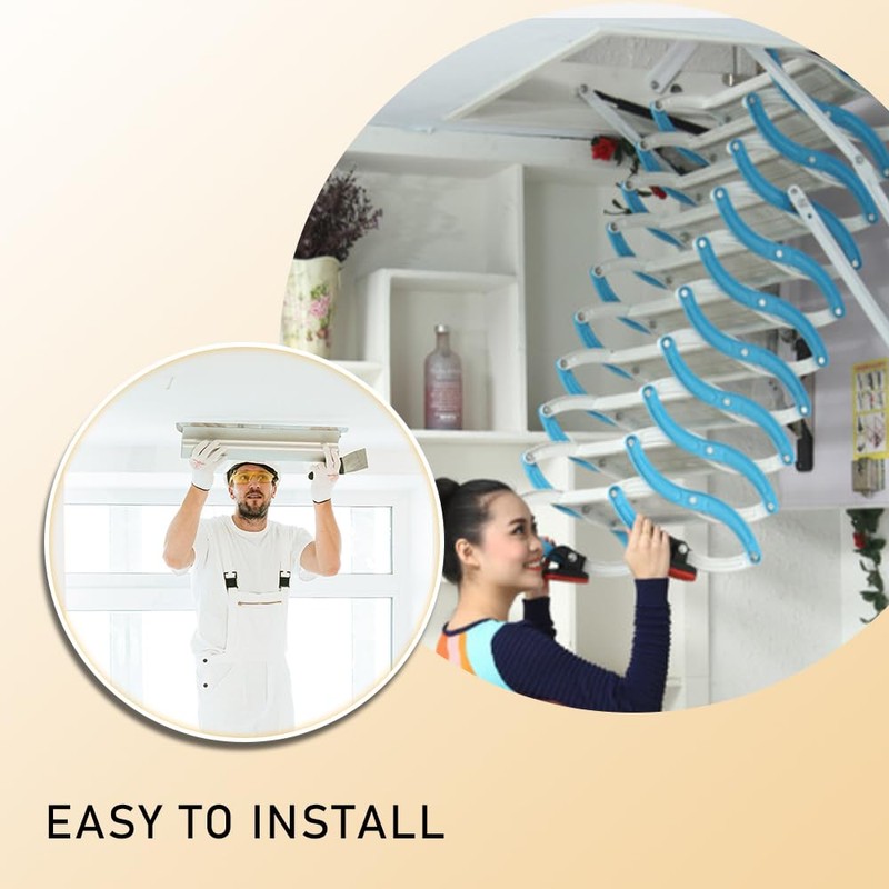 VOVCIG 2 PCS Ladder Pull Down System Kit, Attic Pull