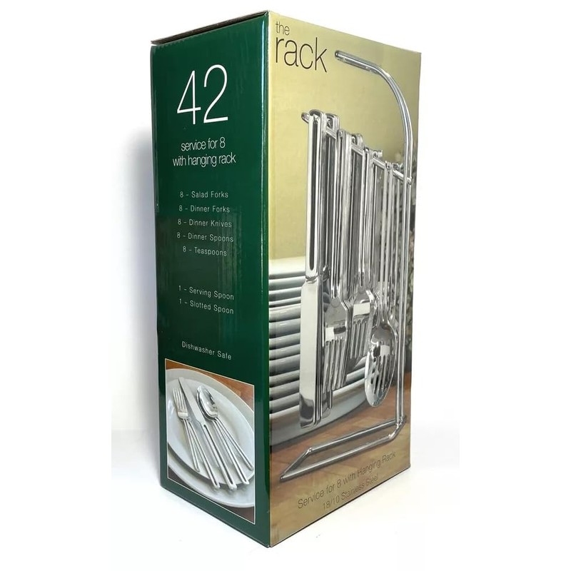 St. James The Rack 42pc 18/10 Stainless Steel Flatware Set