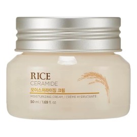 Crema Hidratante The Face Shop de Arroz y Ceramida para Rostro y Cuello, 50 ml