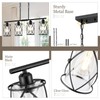 Osimir 4-Light Kitchen Island Lighting, Modern Black Dining Room Light