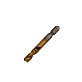 Ichinen Access RELIEF 26856 Iron Work Drill Hex Shaft Short Drill 0.3 inch (7.0 mm) For Ironworking, Titanium Coating