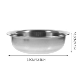 MAGICLULU Stainless Steel Basin 11 x 3.14Inch Foot Basin Round Wash up Bowl Thicken Laundry Tub Foot Soaking Tub Dish Tub Home Dish Pan Kitchen Prep Bowl for Induction Cooker