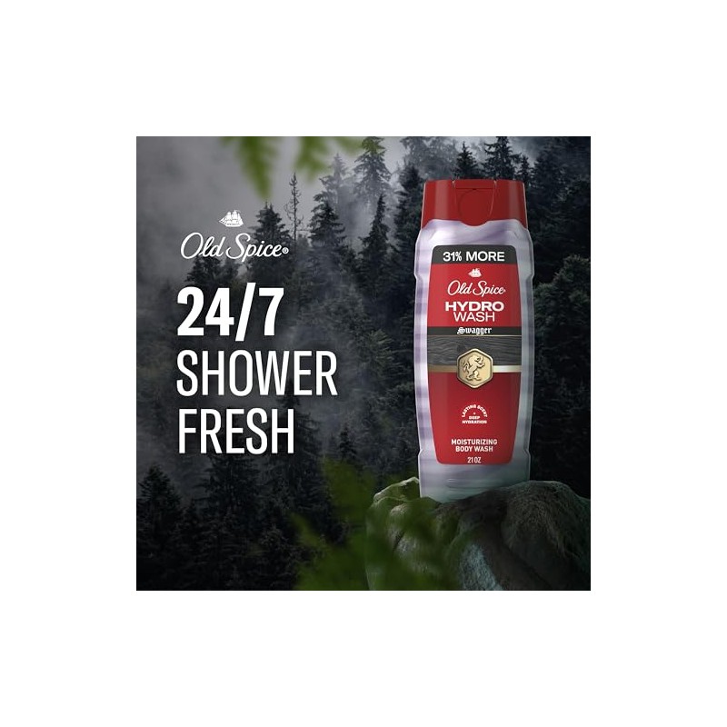 Old Spice Body Wash for Men Moisturizing Hydro Wash, Swagger