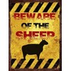 Finger prints - Beware of the sheep - Vintage Metal Wall Sign