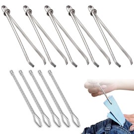 10 Pcs DIY Rope Threader Clip Drawstring Threader Tool - Easy Rope Threader Clips - Sewing Loop Turner Hooks for Sweatpants Hoodies (10 Pcs)