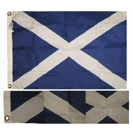 JumpingLight 2x3 Embroidered Scotland Cross 210D Sewn Nylon Flag 2x3 2 Clips - Quality Flags