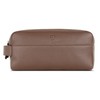 VON HEESEN Toiletry Bag for Men and Women, dark brown,