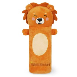 Legami - Super Soft Pencil Case, Lion Theme, Soft Pencil Case, Card with Colouring Pad Included, 100% Polyester, Super Soft Pencil Case