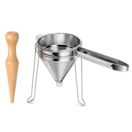 New Star Foodservice 42566 3-Piece Stainless Steel China Cap Strainer Set