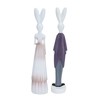 1 Pair Rabbit Ornament Innovative Resin Couple Rabbits Figurine Wedding