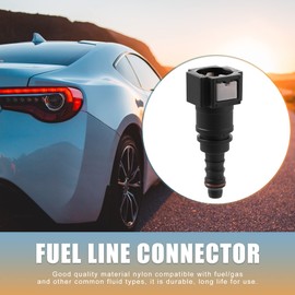 X AUTOHAUX 2pcs Car 5/16 Fuel Line Quick Connector Fuel Line Nylon Hose Pipe Quick Release Straight Female Connect Connector for 5/16 to 1/4 ID Nylon Tubing