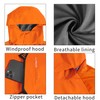 TEZO Mens Rain Jacket Waterproof Hiking Coat Windproof Mountain Jacket
