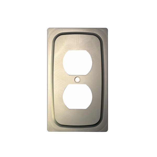 DICAS Brushed Aluminum (1-Pack) Wall Plate Cover- decorative Switch Plates