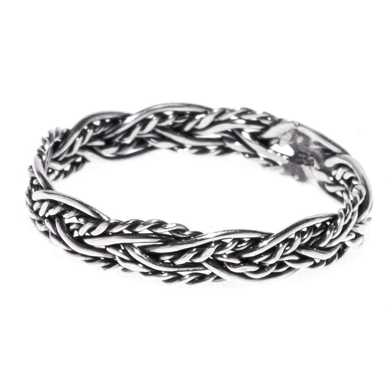 Windalf Delicate Bohemia Silver Ring RICARA 3 mm Braid Pattern