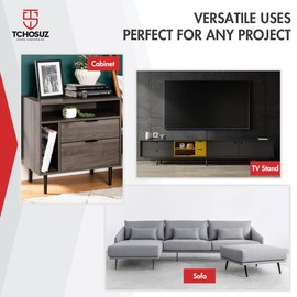 8 Inch Metal Furniture Legs,Tchosuz Heavy Duty Tapered Table Sofa Legs Couch Feet with Screws,Modern Furniture Replacements Feet for DIY Cabinet Cupboard Nightstand TV Bench Stand 4 Pieces Black 20cm