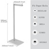 JOMANDAN 304 Stainless Steel Freestanding Toilet Paper Holder with Marble