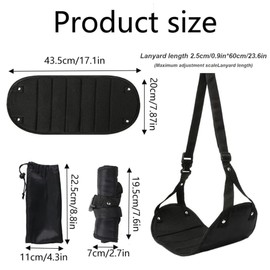 1-Pack Foot Hammock for Plane Travel | Adjustable and Lightweight Portable Under Desk Foot Rest for Air Travel and Office | Essentials to Relax Your Feet