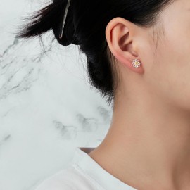 Philip Jones Daisy Stud Earrings Created with Zircondia® Crystals