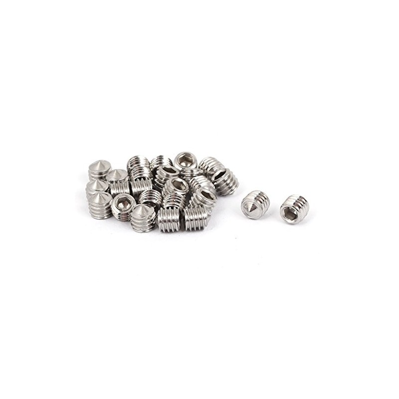 Sourcingmap M6 x 6mm Hex Socket Cone Point Set Grub