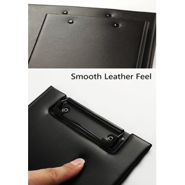 GALEBOVA Imitation Leather A4 Foldable Clipboard Business Thicken PU File Folder Document Storage Organizer with 360 Over Flip Writing Pad for Meeting Office (A4)