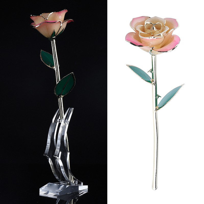 Long Stem Dipped 24k Gold Rose in Gift Box with