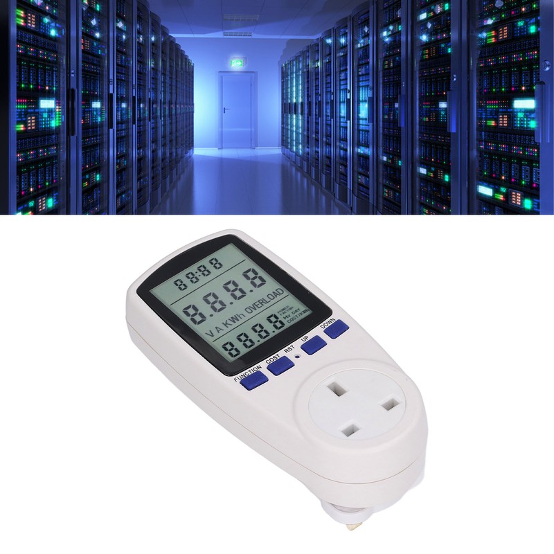 Power Meter Plug with Battery LCD 7 Display Modes Electricity