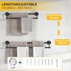 BESy Adjustable 16-26 Inches Double Bath Towel Bar for Bathroom