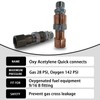 Upgraded Brass Oxy Acetylene Torch Quick Connect Fittings Sets,2PCS with
