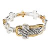 Rickisgifts Bracelet - Serenity Prayer Stretch Bracelet - Silver Tone
