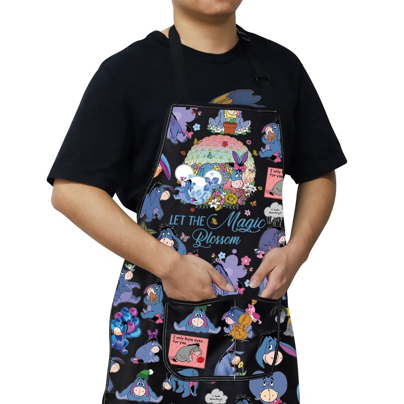 WZMPA Donkey Kitchen Apron Donkey Fans Gift Let The Magic
