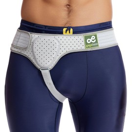 gagaiuco Inguinal Hernia Belt I For right or left side I Hernia Belt I Postoperative Men's Inguinal Hernia Support Belt for Inguinal Hernia | Adjustable Elasticity-M