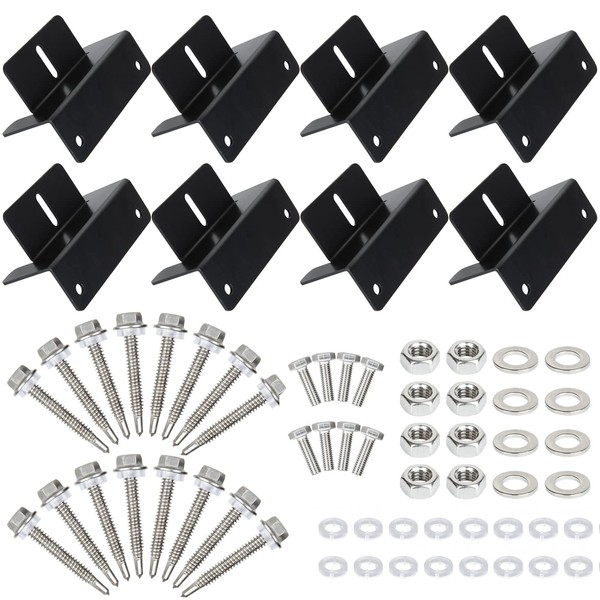 ASelected Pack of 8 Solar Panel Mount with Nuts/Bolts, Solar