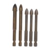 ULTECHNOVO 5pcs Complete Masonry Drill Accessories Set Tile Drill Bits