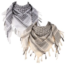 IronSeals 2 Pack Cotton Desert Arab Scarf Wrap Tactical Head Wrap
