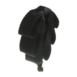 VINGTAINE H-935-BK Ribbon, Banana Clip, Satin, Thin, Medium, Hair Clip, Hair Accessories, Black