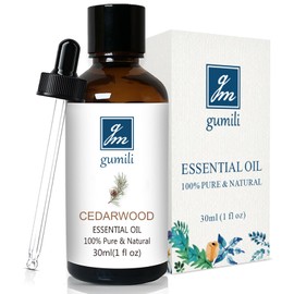 GM Gumili Cedarwood Essential Oil 1 Oz, 100% Pure Natural Cedarwood Oil, Aromatherapy Essential Oils for Diffuser, Skin, Hair, Candle, DIY Body Care