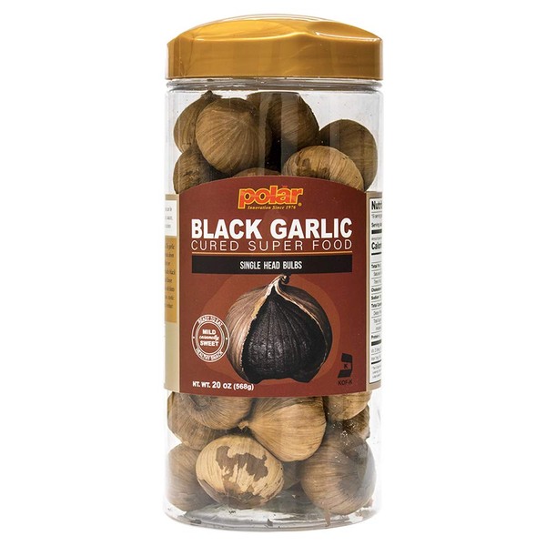 MW POLAR All Natural Whole Black Garlic 20 Ounce (566.99grams), Easy Peel, All Natural, Healthy Snack, Ready to eat, Chemical Free, Kosher Friendly, Vegan Snack