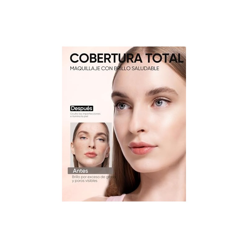 SKINTIFIC Cushion Base Maquillaje Ligero Cobertura Media, Ajuste Perfecto a