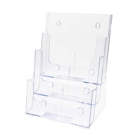 Marketing Holders Brochure Holder with Dividers Counter or Hanging With Hardware Clear Acrylic 3 Tier Handouts Maps or Menus Rack for 4" or 8.5" Flyers and Documents for Waiting Rooms and Hotels